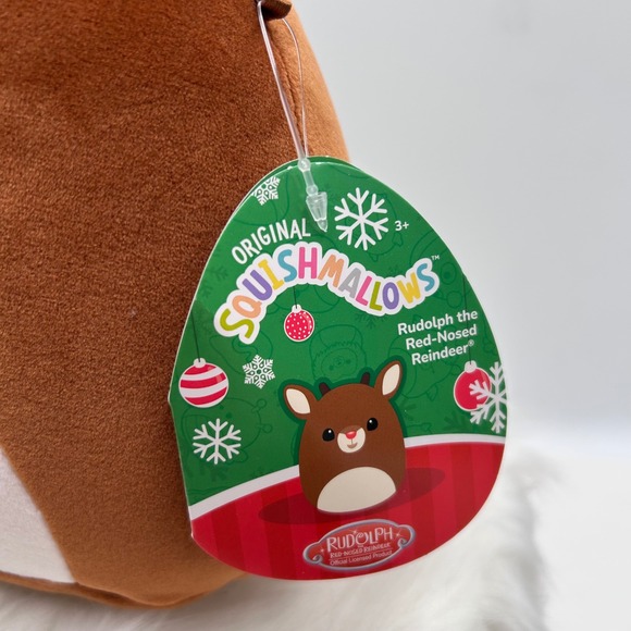 Squishmallows Rudolph the Red Nosed Reindeer Plush Toy 8 Inch Brand New Holiday - Picture 3 of 12